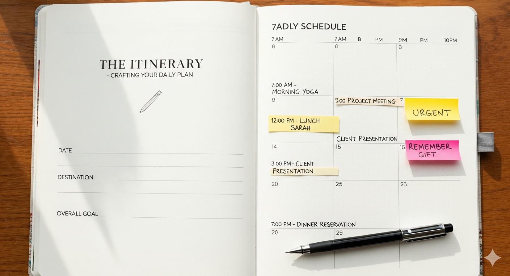 The Itinerary - Crafting Your Daily Plan