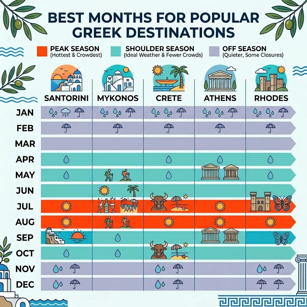 Popular Greek Destinations