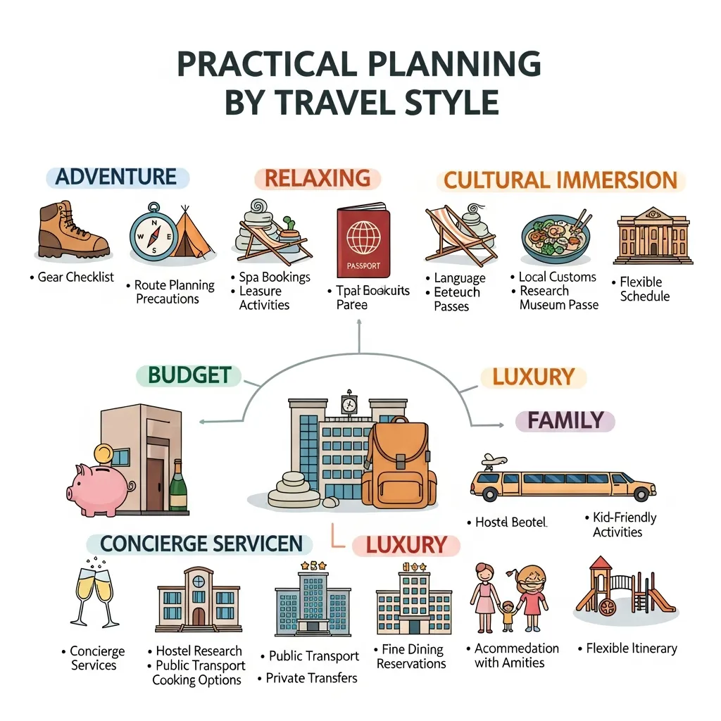 Practical planning by travel style